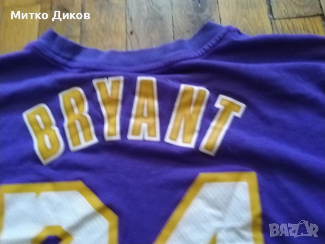 Кобе Браянт НБА Лейкърс баскетбол тениска памук №24 маркова на Адидас размер  Л, снимка 7 - Баскетбол - 51665530