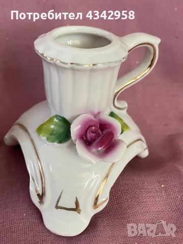 Capodimonte. Антични порцеланови свещници., снимка 3 - Антикварни и старинни предмети - 52141758