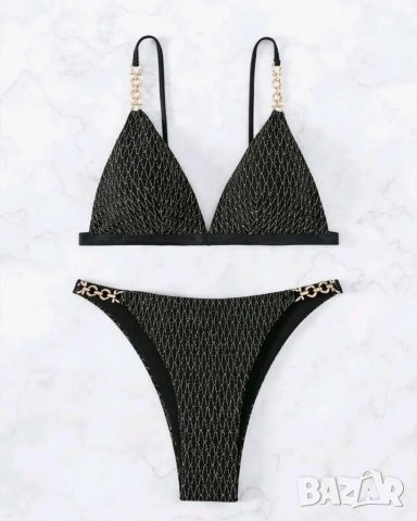 Страхотен черен бански с вериги , снимка 4 - Бански костюми - 40689333