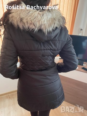 Черно шушляково яке, размер Л, снимка 8 - Якета - 38896048