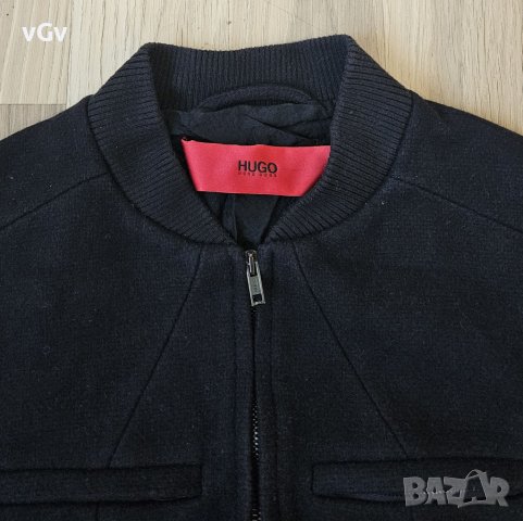 Мъжко вълнено яке Hugo Boss Bomber - S, снимка 3 - Якета - 43806776