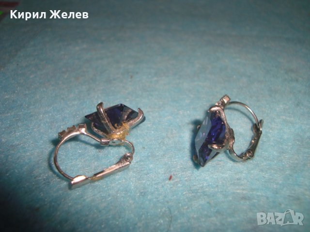 ВИНТИДЖ СКЪПОЦЕННИ СРЕБРИСТИ ОБЕЦИ с ГОЛЯМ ФАСЕТ АМЕТИСТ и ЦИРКОНИ 26682, снимка 14 - Обеци - 34806105