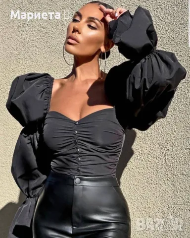 Блузка с буфан ръкав