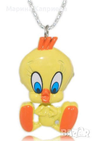 Часовник колие Tweety - жълт, снимка 1 - Други - 11056918