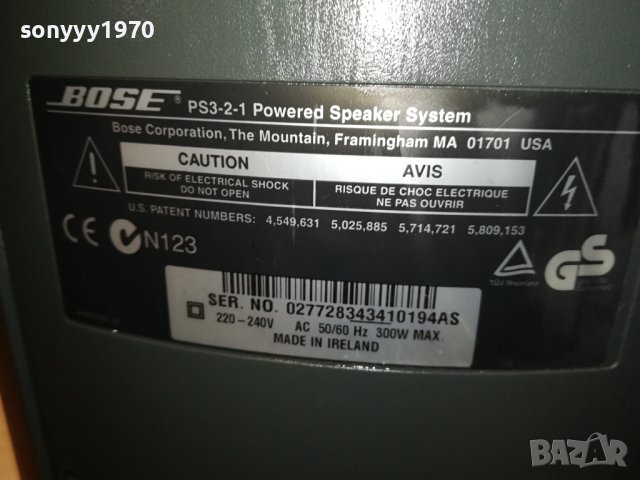 BOSE PS3-2-1 POWERED SUBWOOFER-MADE IN IRELAND-ВНОС SWISS 2911231630, снимка 6 - Тонколони - 43200210