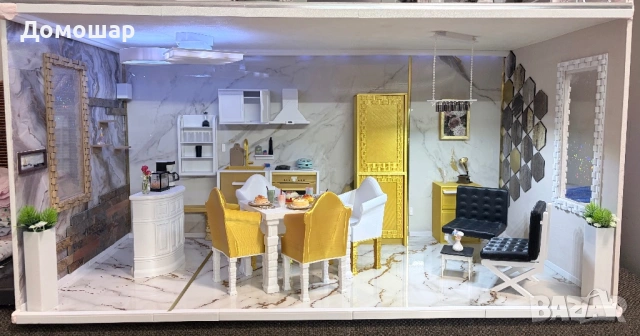 Барби къща ръчно изработена Авторки проект, снимка 8 - Кукли - 53101952