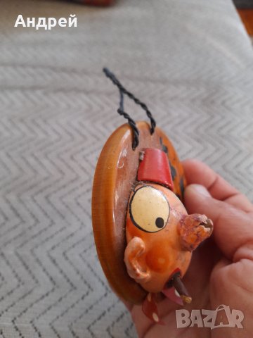 Стара дървена декорация,сувенир, снимка 3 - Други ценни предмети - 43885190