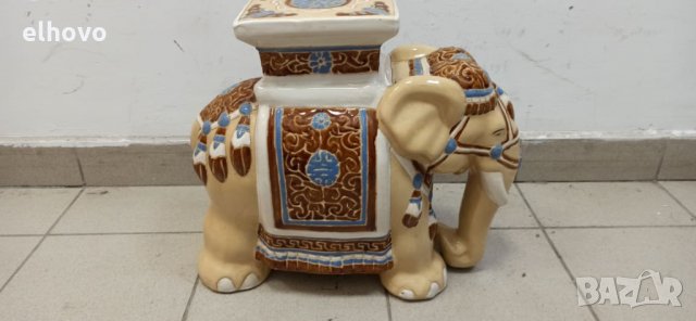 Голям керамичен слон, снимка 5 - Антикварни и старинни предмети - 32718501