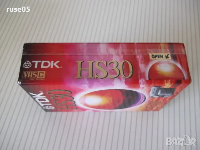 Видеокасета "TDK - HS30 - EC-30HSEN" нова, снимка 3 - Чанти, стативи, аксесоари - 49701412
