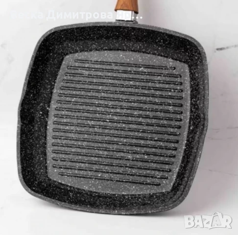 Тиган грил с капак Goldmann 24x7см./28x4.5см.– керамично покритие, лят алуминий, индукция, снимка 3 - Съдове за готвене - 50540602
