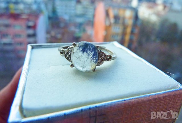 Сребърен пръстен дюмориерит №848 подходящ за подарък, снимка 3 - Пръстени - 43379116