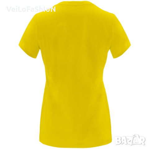Нова дамска тениска HELLO SUMMER в жълт цвят, снимка 2 - Тениски - 44139109
