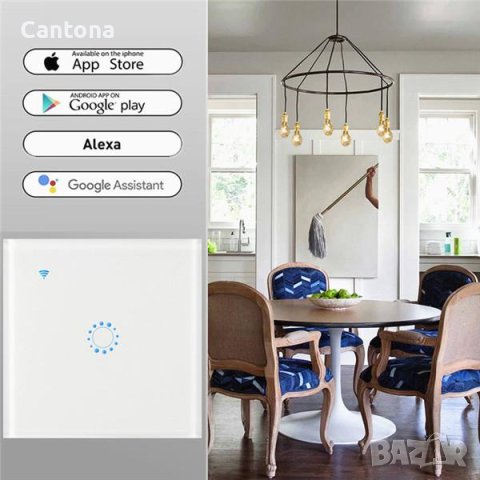 Wi FI сензорен интелигентен превключвател за осветление eWeLink, Alexa, Google Home, снимка 7 - Друга електроника - 40532084