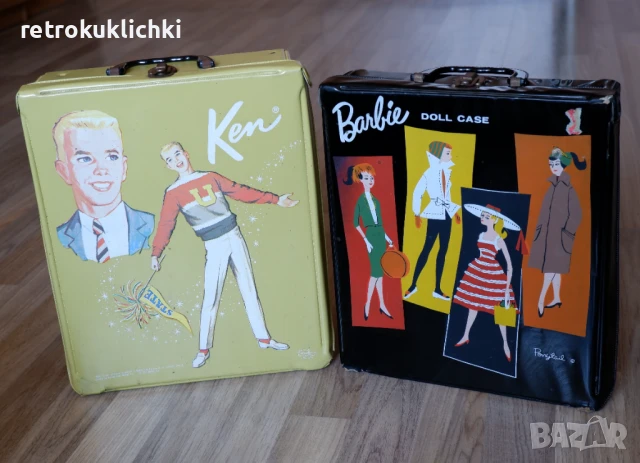 Куфарчета-гардероби за кукли Барби и Кен от 60-те, Barbie
