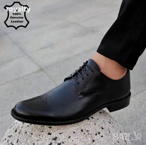 Мъжки обувки - черна ЕСТЕСТВЕНА кожа