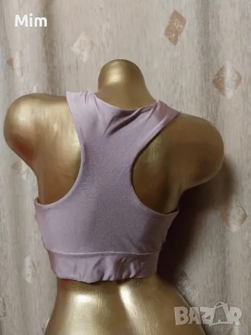 L Спортно бюстие от еластичен сатен пепел от рози , снимка 3 - Спортни екипи - 49734993