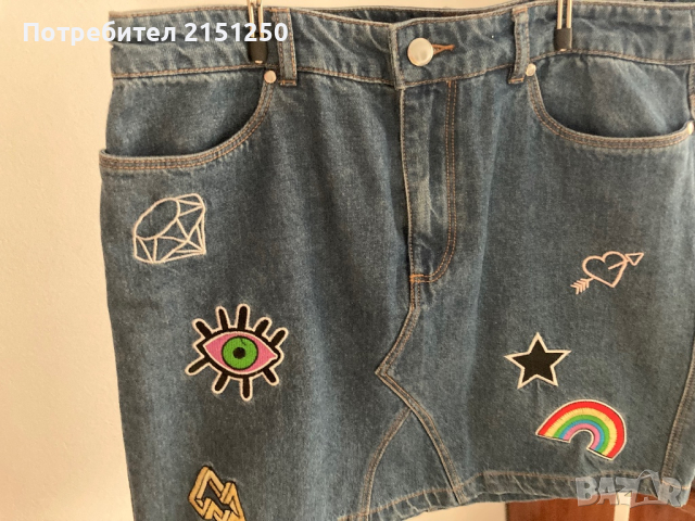 Къса дънкова пола H&M, снимка 1