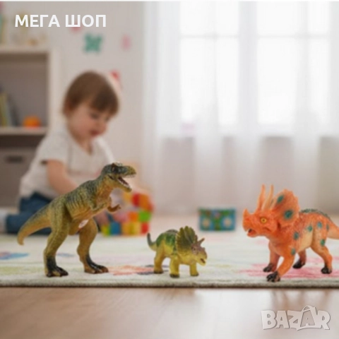 Детски комплект фигурки динозаври със звук – DINOSAUR ERA 6 броя, снимка 4 - Фигурки - 52584410