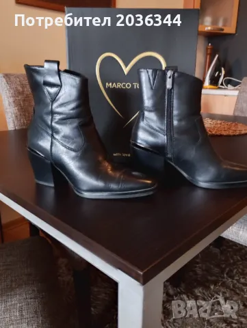 Дамски черни боти естествена кожа , снимка 3 - Дамски боти - 49504302