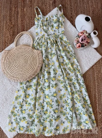 Дълга рокля с лимони 