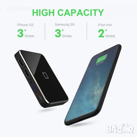 X-DRAGON 13000mAh Power Bank с безжично Qi зареждане, с два USB изхода, снимка 6 - Външни батерии - 38459633