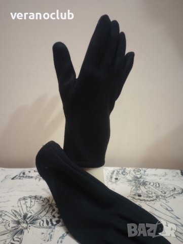 Дамски ръкавици Текстил Черни 