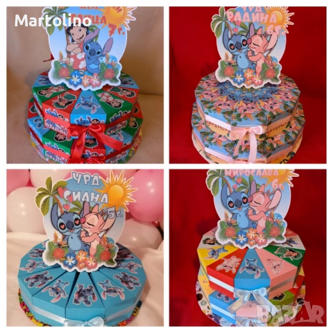 Картонена торта Стич, снимка 2 - Други - 53134766