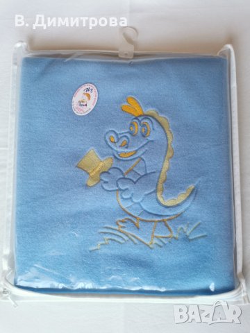 Бебешко одеяло от полар (бебешка пелена) - НОВО, снимка 1 - Спално бельо и завивки - 43311296