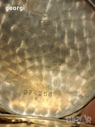 швейцарски сребърен джобен часовник Levrette , снимка 7 - Антикварни и старинни предмети - 47667487