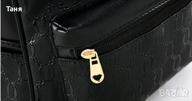 Комплект раница и 3 чантички / Цвят: Черен, снимка 8 - Чанти - 52390215