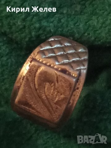 Стар ПОЗЛАТЕН бронзов РЕТРО АРТ ПРЪСТЕН РЪЧНА ИЗРАБОТКА 22103, снимка 6 - Антикварни и старинни предмети - 33475742