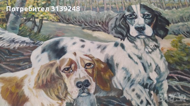 Картина масло - Hj. Frisch - Скандинавски художник, снимка 3 - Картини - 33687415