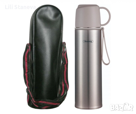 Термос с калъф Rosberg R52010FB – 500 мл., неръждаема стомана, двуслойна изолация., снимка 7 - Термоси - 51501901