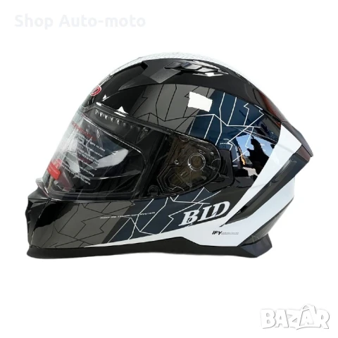 Мото каска Automat, Двоен визьор, S, M, L и XL размер, M69, Черен/червен, снимка 9 - Аксесоари и консумативи - 50673205