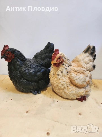 Декоративна кокошка от полирезин, снимка 4 - Декорация за дома - 52736895