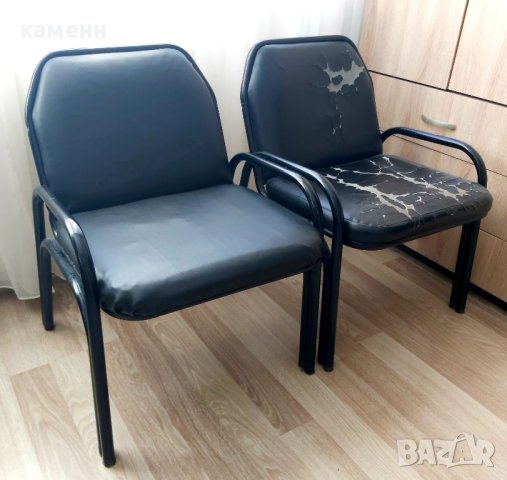 2 броя столове тръбна мебел, снимка 5 - Столове - 43556716
