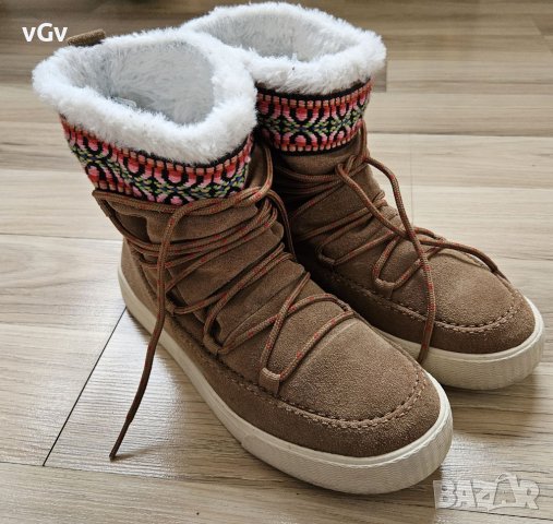 Дамски кожени боти Tom's -37/38, снимка 4 - Дамски боти - 43252511