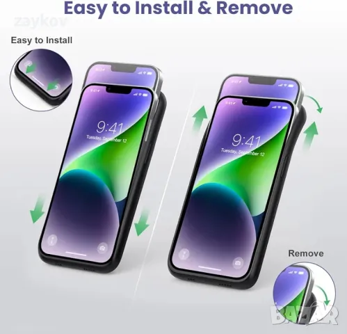 Калъф с батерия Ekrist за iPhone 13/13Pro/14 (6,1 инча), снимка 3 - Резервни части за телефони - 48591253