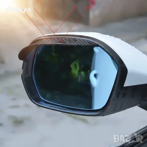 5542 Козирка предпазител за странично огледало дъждобран визьор, 2 броя, снимка 2 - Аксесоари и консумативи - 48330438