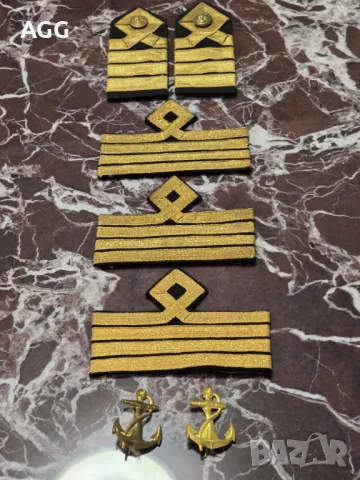 Морски лампази пагони и вензел - капитан далечно плаване /капитан-пилот