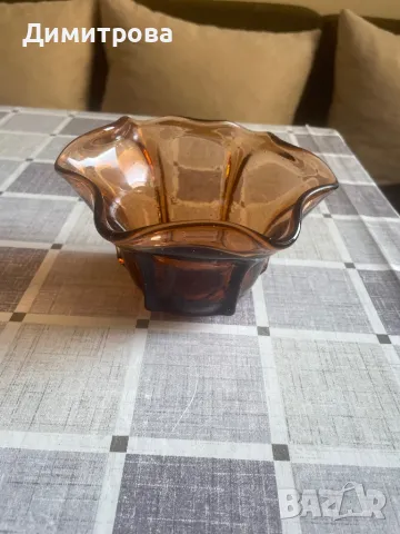 Стъклена фруктиера, купички за ядки от цветно стъкло, поднос /плато/ за сервиране, снимка 6 - Аксесоари за кухня - 41163224