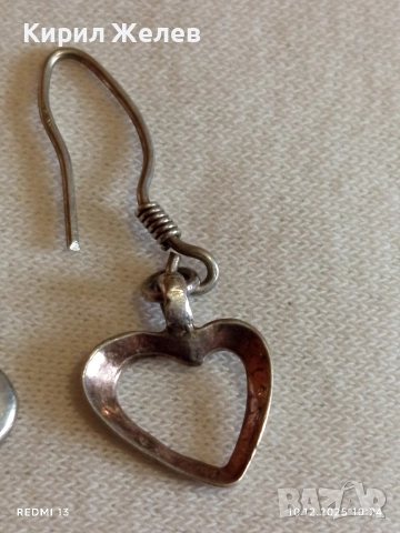 Романтични висящи сребърни обеци във формата на сърце ❤️ стил и елегантност 48089, снимка 7 - Обеци - 52718512