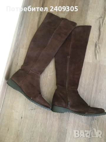 Ботуши от естествен велур, снимка 2 - Дамски ботуши - 53073631