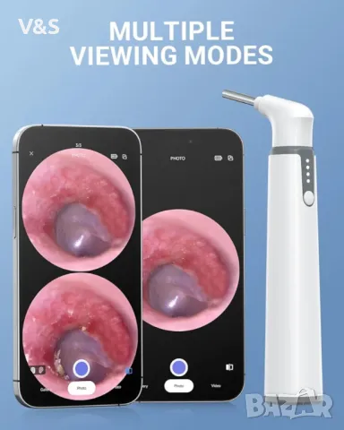 Безжичен отоскоп ScopeAround със светлинна ушна камера, 3,9 мм камера с инструменти wifi, снимка 8 - Други - 48302770