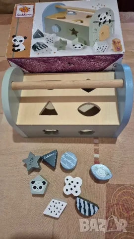 Комплект от дървен сортер и дървена броеница лабиринт