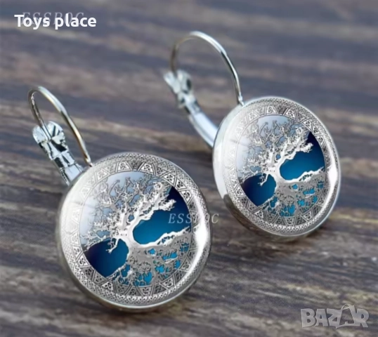 Луксозни висящи обеци с цветни кристали, снимка 4 - Обеци - 51965886