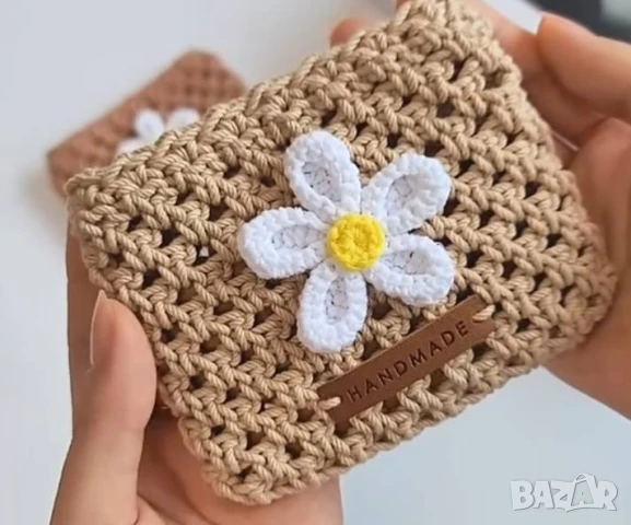 Плетена малка чантичка цвят по избор на клиента   , снимка 5 - Чанти - 51172495