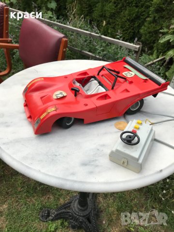 Стара количка Ferrari 312 Pb Race Car #12 Дистанционно управление GDR 35cm , снимка 4 - Колекции - 42951171