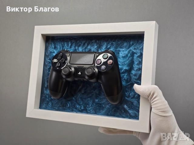 Dualshock 4 контролер в рамка с епоксидна смола, снимка 7 - Аксесоари - 52908914