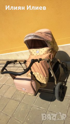 Комбинирана детска количка Sojan 2 в 1 Poland Avansis бежова, снимка 8 - Детски колички - 29004241